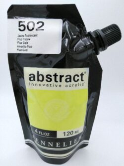 Acrylique Abstract 120ml Jaune Fluorescent
