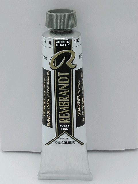 Huile extra fine Rembrandt Tube 40 ml Blanc de titane