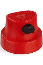 Caps Flat Jet rouge / noir Pour aérosol Molotow