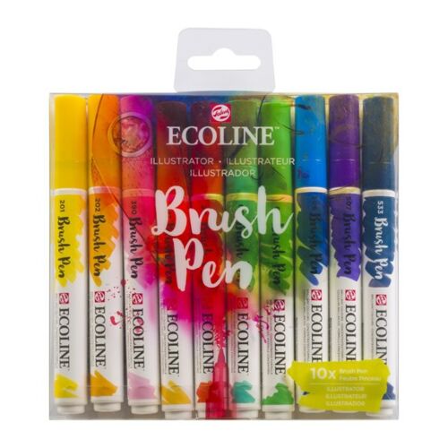 10 feutres Brush Pen Ecoline