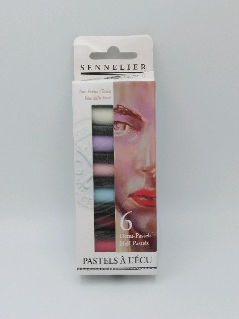 Etui 6 demi pastels à l'écu tons peaux claires Sennelier