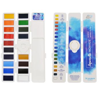 Art & Go Aquarelle nomade 18 couleurs + 1 pinceau