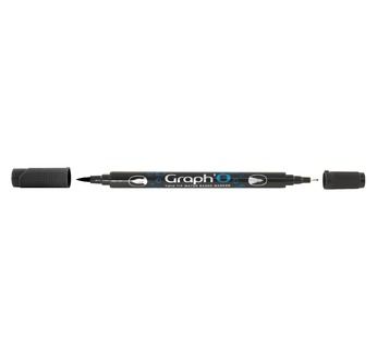 GRAPH'O Feutre pinceau double pointe 9909 - Black