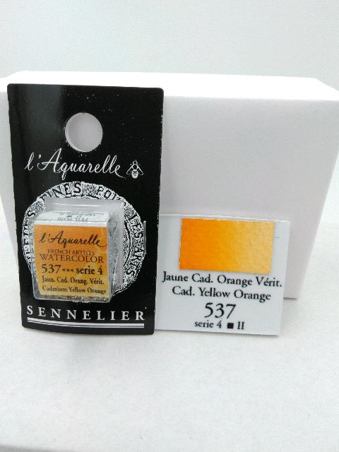 Aquarelle Extra fine Demi Godet Jaune Cadmium Orange Véritable S4 – Image 2