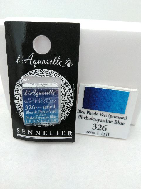 Aquarelle Extra fine Demi Godet Bleu de Phtalo Vert Primaire S1 – Image 2