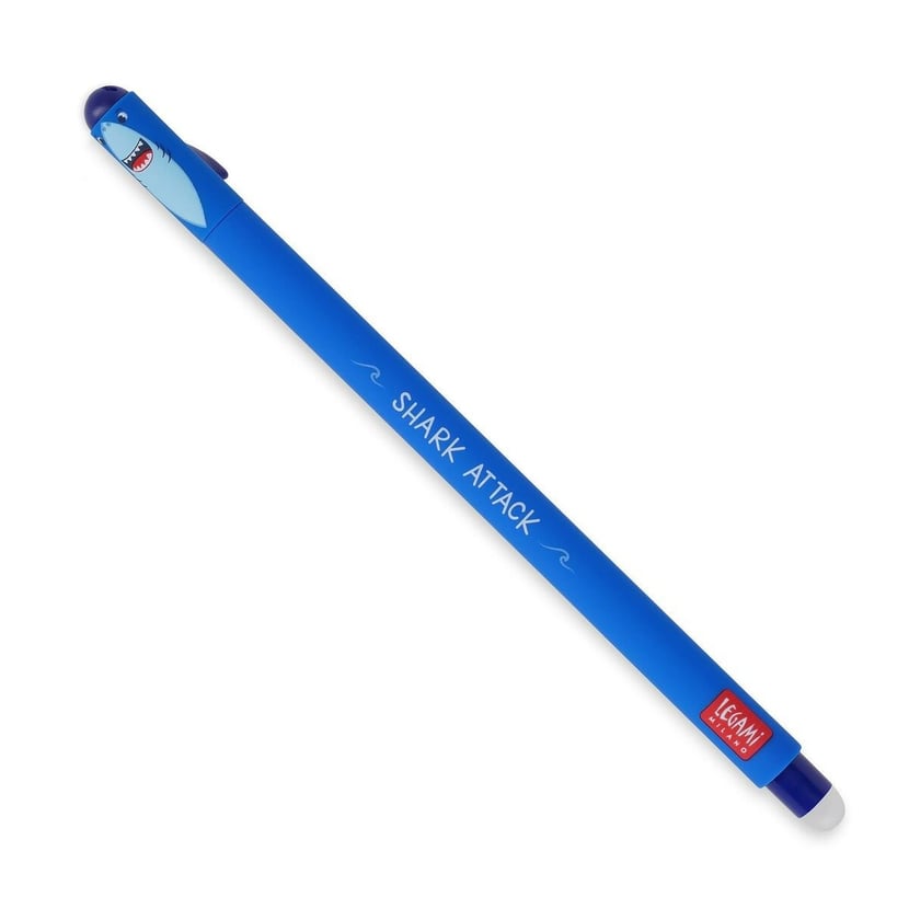 Legami Stylo encre effaçable Requin bleu Encre bleue