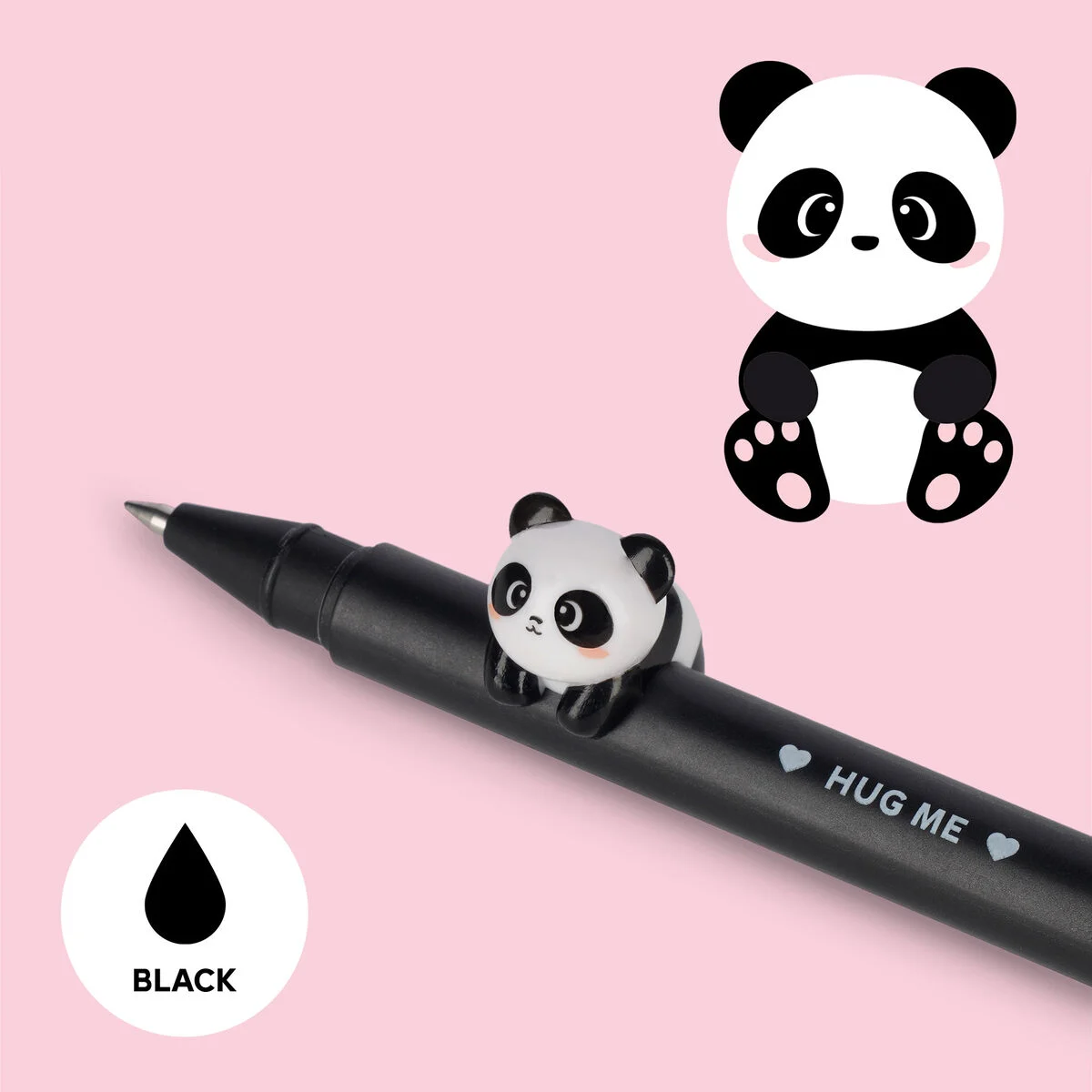 Legami Lovely friends Panda Stylo encre gel noire