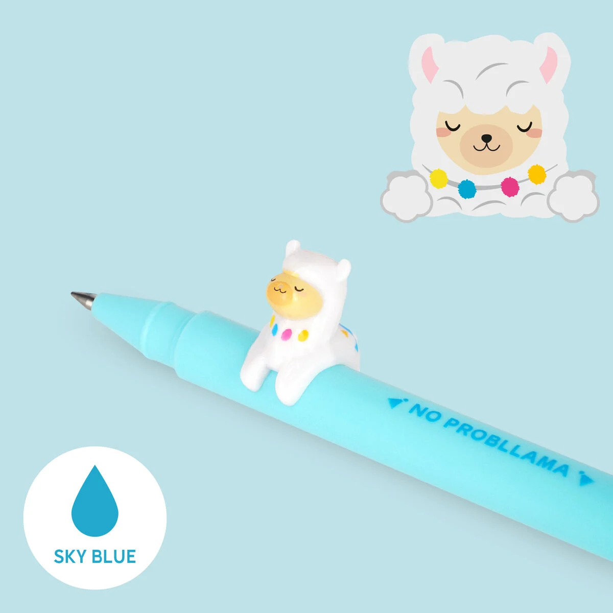 Legami Lovely friends Lama Stylo encre gel bleu ciel