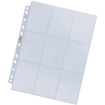feuille de classeur Cartes ultra pro