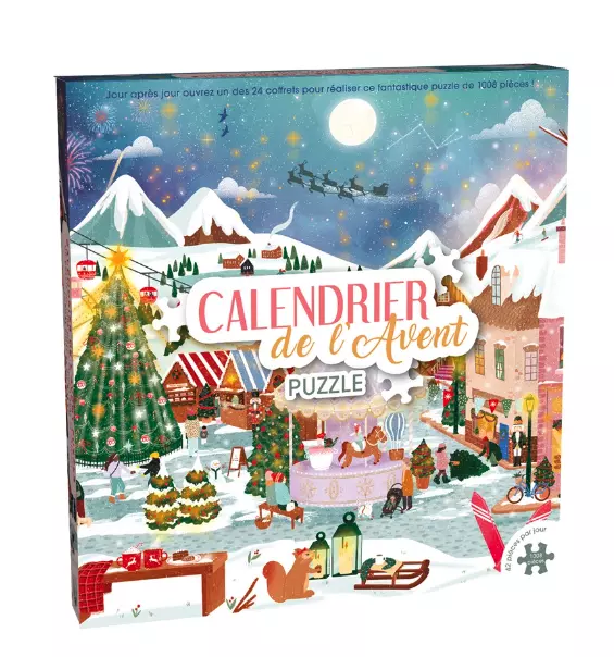 Calendrier de l'Avent Puzzle Village de Noël