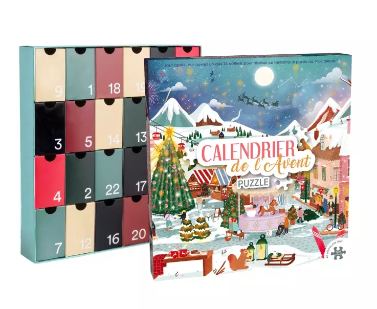 Calendrier de l'Avent Puzzle Village de Noël – Image 2