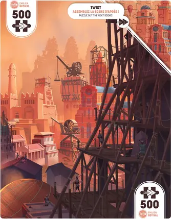 Puzzle 500 pièces Iello Twist Ancient city – Image 2