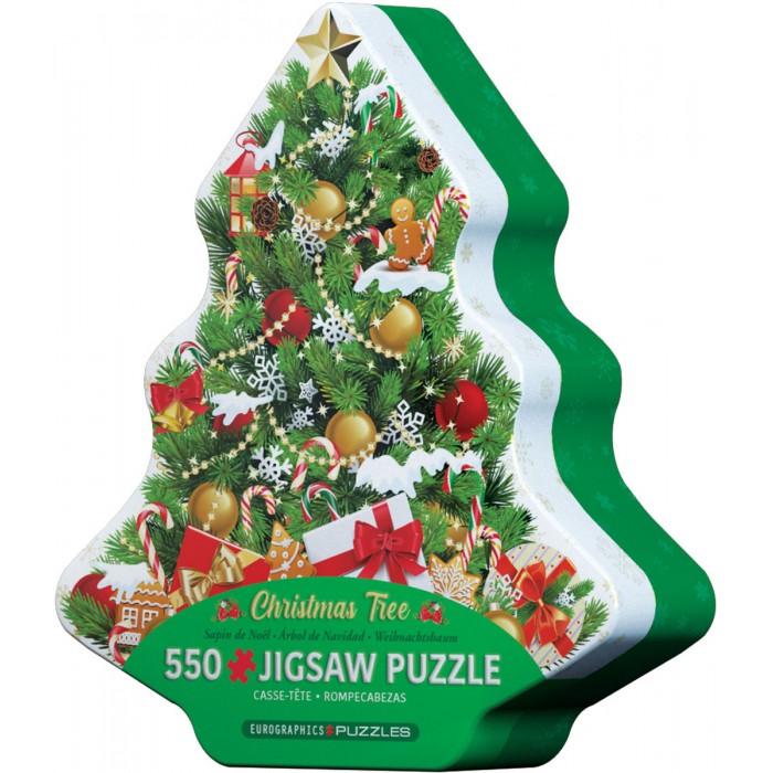 Puzzle 500 pièces Sapin de Noël boite métal