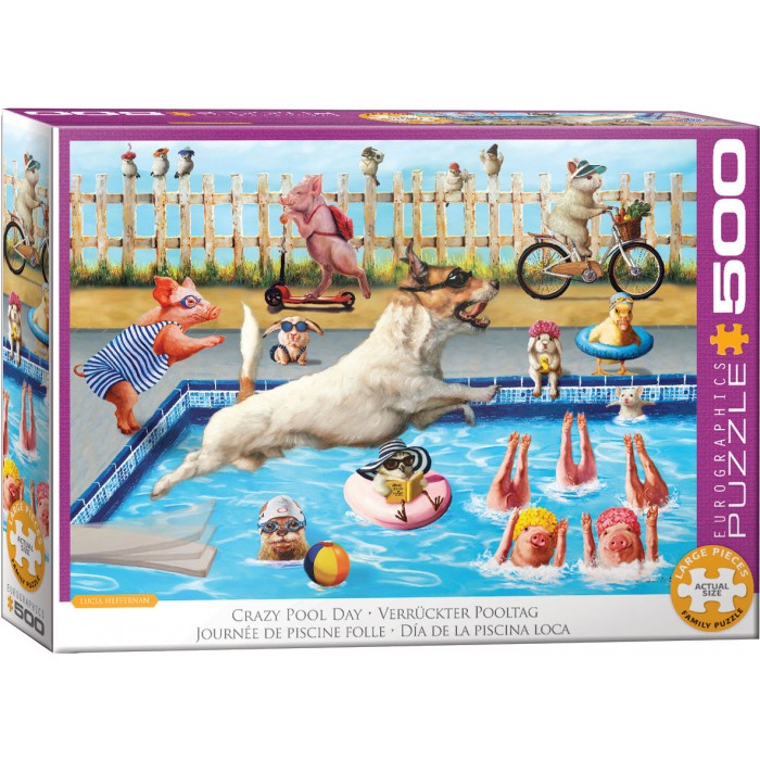 Puzzle 500 pièces XL Journée de piscine