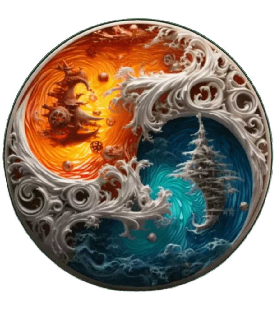 Puzzle rond en bois Ying & Yang 300 pièces