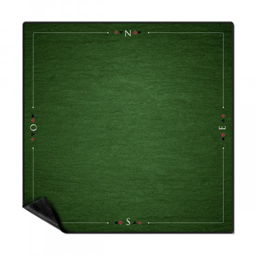 Tapis de Bridge 78x78 cm Néoprène vert