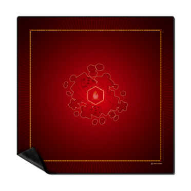 Tapis de jeu XL 92x92 cm en Néoprène rouge