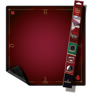 Tapis de cartes 60x60 cm Format Tarot Néoprène rouge