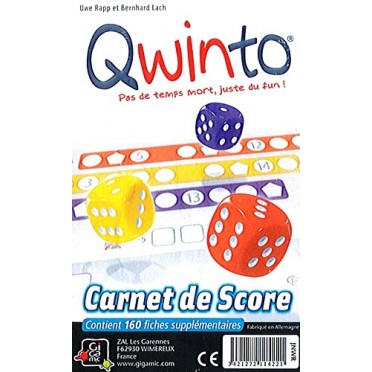 Qwinto carnet de score